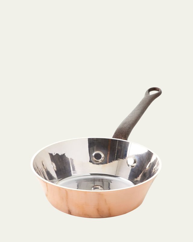Solid Copper Silver-Lined Splayed Sauce Pan - 6.5"/1qt